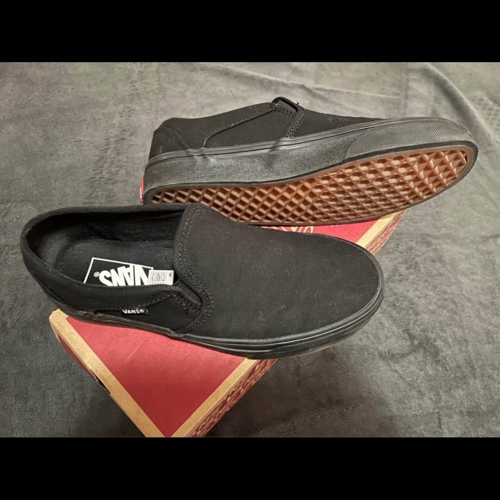 Vans Black Slip-On Sneakers
